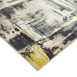 Yellow Modern Easy To Clean Abstract Rug For Dining Room Bedroom And Living Room-160Cm X 230Cm - thumbnail 3