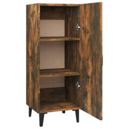 Berkfield Stylish Sideboard Smoked Oak 34.5X34X90 Cm Engineered Wood - thumbnail 8