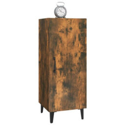 Berkfield Stylish Sideboard Smoked Oak 34.5X34X90 Cm Engineered Wood - thumbnail 4