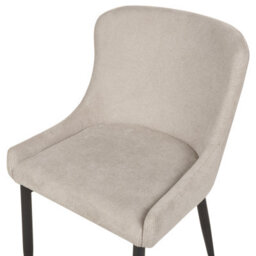 Beliani Set Of 2 Dining Chairs Everly Fabric Light Beige - thumbnail 8