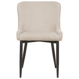 Beliani Set Of 2 Dining Chairs Everly Fabric Light Beige - thumbnail 6