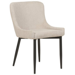 Beliani Set Of 2 Dining Chairs Everly Fabric Light Beige - thumbnail 5