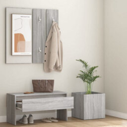 Walplus Hallway Furniture Set Grey Sonoma Engineered Wood - thumbnail 3