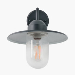 Pacific Lifestyle Outdoor Dark Grey Metal And Glass Fisherman Wall Light Outdoor Wall Lanterns - thumbnail 2