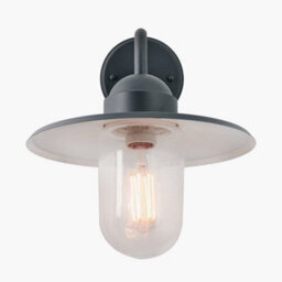 Pacific Lifestyle Outdoor Dark Grey Metal And Glass Fisherman Wall Light Outdoor Wall Lanterns - thumbnail 3