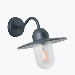 Pacific Lifestyle Outdoor Dark Grey Metal And Glass Fisherman Wall Light Outdoor Wall Lanterns - thumbnail 4