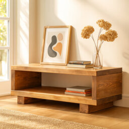 130X30Cm Torie Solid Wood Chunky Tv Unit - thumbnail 6