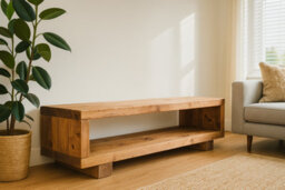 130X30Cm Torie Solid Wood Chunky Tv Unit - thumbnail 8