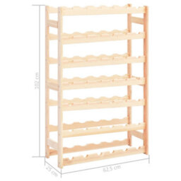 Vidaxl Wine Rack For 42 Bottles Pinewood - thumbnail 8