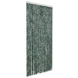 Vidaxl Insect Curtain Green And White 100X220 Cm Chenille - thumbnail 2
