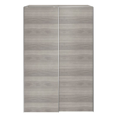 GoodHome Atomia Freestanding Grey Oak Effect Particle Board Wardrobe (H)2250mm (W)1500mm (D)655mm - image 1