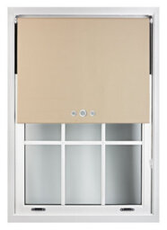 Furnished Blackout Roller Blinds With Triple Round Eyelets & Metal Fittings - Cappuccino (W)205Cm (L)210Cm - thumbnail 2