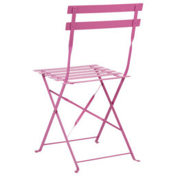 Beliani Bistro Set Folding Fiori Metal Pink - thumbnail 6