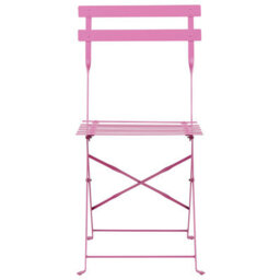 Beliani Bistro Set Folding Fiori Metal Pink - thumbnail 5