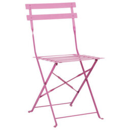Beliani Bistro Set Folding Fiori Metal Pink - thumbnail 4