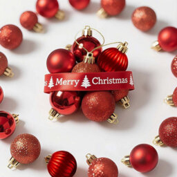 Amorly 36Pack Red Christmas Ball Ornaments,4Cm Small Shatter Resistant Plastic Hanging Baubles, Indoor&outdoor Christmas Tree Decorations - thumbnail 8