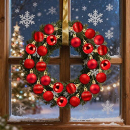 Amorly 36Pack Red Christmas Ball Ornaments,4Cm Small Shatter Resistant Plastic Hanging Baubles, Indoor&outdoor Christmas Tree Decorations - thumbnail 6