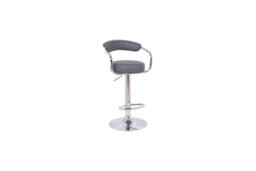 Lazio Matt Black Bar Stool Charcoal - thumbnail 1