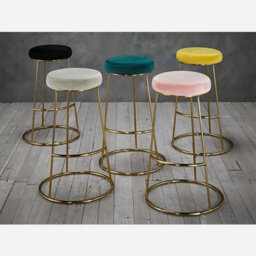 Lazio Matt Black Bar Stool Charcoal - thumbnail 2