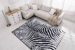 RugsX Miro 51331.803 Washing Carpet Zebra Anti-Slip - Black White 140X190 Cm - thumbnail 5