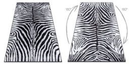 RugsX Miro 51331.803 Washing Carpet Zebra Anti-Slip - Black White 140X190 Cm - thumbnail 2