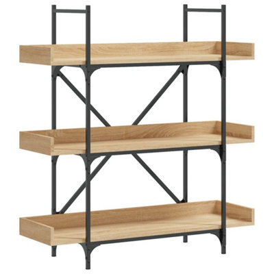 Berkfield Industrial Bookcase 3-Tier Sonoma Oak 100X33X108.5 Cm Engineered Wood - image 1