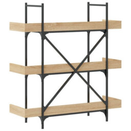 Berkfield Industrial Bookcase 3-Tier Sonoma Oak 100X33X108.5 Cm Engineered Wood - thumbnail 6