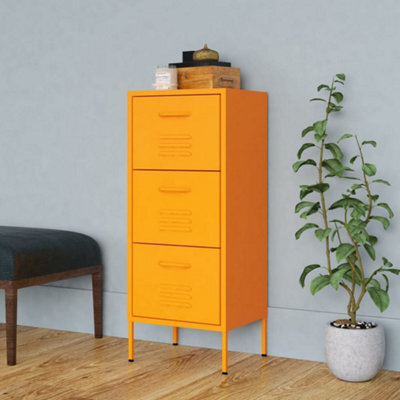 Vidaxl Storage Cabinet Mustard Yellow 42.5X35X101.5 Cm Steel - image 1