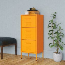 Vidaxl Storage Cabinet Mustard Yellow 42.5X35X101.5 Cm Steel