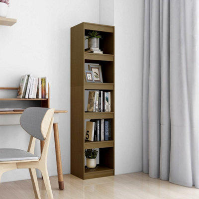 Berkfield Book Cabinet/room Divider Honey Brown 40X30X167.5 Cm Solid Pinewood - image 1
