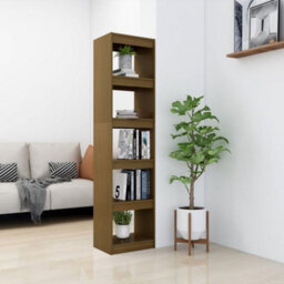 Berkfield Book Cabinet/room Divider Honey Brown 40X30X167.5 Cm Solid Pinewood - thumbnail 3