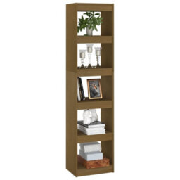 Berkfield Book Cabinet/room Divider Honey Brown 40X30X167.5 Cm Solid Pinewood - thumbnail 4