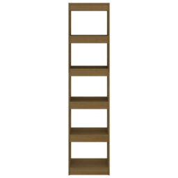 Berkfield Book Cabinet/room Divider Honey Brown 40X30X167.5 Cm Solid Pinewood - thumbnail 5
