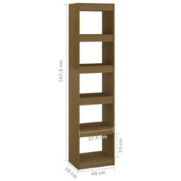 Berkfield Book Cabinet/room Divider Honey Brown 40X30X167.5 Cm Solid Pinewood - thumbnail 8