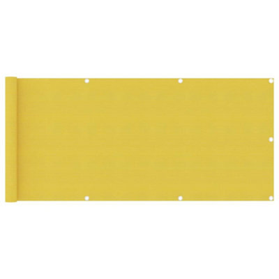 Berkfield Balcony Screen Yellow 75X500 Cm Hdpe - image 1