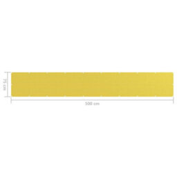 Berkfield Balcony Screen Yellow 75X500 Cm Hdpe - thumbnail 5