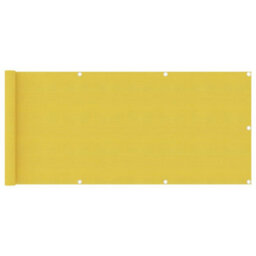 Berkfield Balcony Screen Yellow 75X500 Cm Hdpe