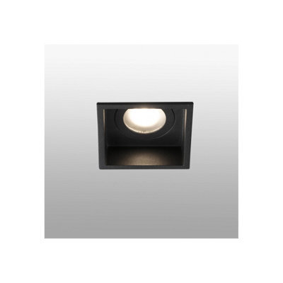 Luminosa Lighting Luminosa Hyde Black Square Recessed Downlight Ip44, Gu10 - image 1