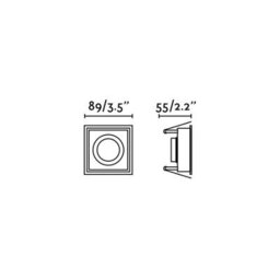 Luminosa Lighting Luminosa Hyde Black Square Recessed Downlight Ip44, Gu10 - thumbnail 3