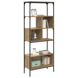 Walplus Bookcase Artisan Oak 76 X 33 X 188.5 Cm Engineered Wood - thumbnail 3