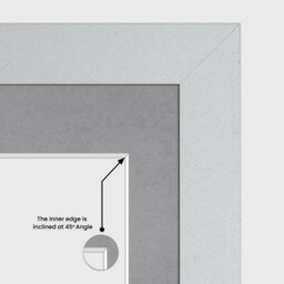 AK Frames 20X16 Silver Sleek Multi Photo Frame With Mid Grey Mount - Holds 9 Apertures (2X) 7X5, (7X) 6X4 Photos - thumbnail 7