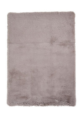 Grey Shaggy Rug, Anti-Shed Plain Rug With 80mm Thickness, Shaggy Luxurious Rug For Bedroom, & Dining Room-60Cm X 120Cm - image 1