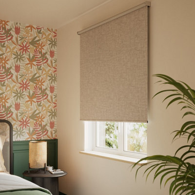 GoodHome Novan Cordless Taupe Blackout Roller Blind (W)160Cm (L)180Cm - image 1