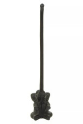 Orsina Fauna Black Elephant Toilet Roll Holder Art - thumbnail 3