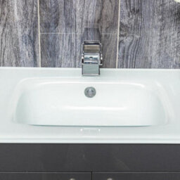 Plum&clay Novela Anthracite Grey Floor Standing Vanity Unit With Glass Basin (W)800mm - thumbnail 3