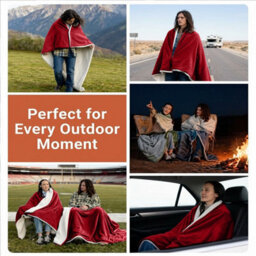 Moonlight Bedding Sherpa Fleece Throw Blanket Burgundy King Soft Thick & Fluffy Reversible Throw For Sofa, Bed & Travel Blanket - thumbnail 5