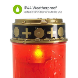 Nedis Battery Grave Candle Memorial With Flickering Tealight Remembrance Cemetery - thumbnail 3