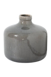 Garda Grey Glazed Chive Vase, Modern Ceramic Decor Piece - thumbnail 1