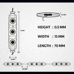 Led Injection Module  Smd Ip65 Waterproof Decorative Light  With Tape Adhesive Backside,rgb ,10 Pack - thumbnail 3