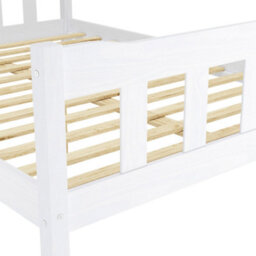 Wyld Haus Tralee 5Ft King Wooden Bed, White-Washed Slatted Headboard And Footboard - thumbnail 5